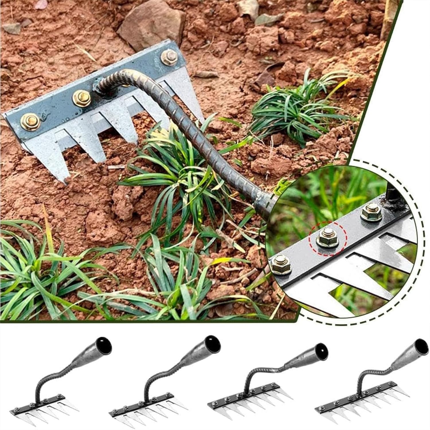 Rastrillo de Metal de 5/6/7/8  - Agriculture Farming Hand Tools reseña y precio